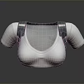 White Daily Necessities Top With Shoulder Straps For Comfortable Supportive Wear