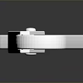 White Plastic Hook Clasp Component With Loop Top And Base Design