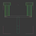 Modern Metal Railing Structure with Vertical Posts and Support Brackets