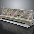 Weathered Concrete Barrier With Red Stripes For Road Safety Traffic Control Use
