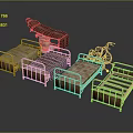 Different Types of Medical Beds with Wheelchair and Treatment Table in Healthcare Use