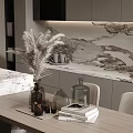 Modern Elegant Living Dining Room Interior With Sofa Coffee Table And Decorative Wall Art