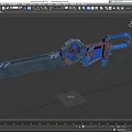 Cyberpunk Sword Steampunk Sword Science Fiction Sword Future High-tech Sword Low Face Number Low Model Simple Model Game Movie and TV Level Super Realism 3d model