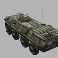 Armored Vehicle BTR80 Armored Transport Vehicle Armored Vehicle Launcher Infantry Vehicle Low Face Number Low Model Simple Model Game Sub-era Film and Television Level 3d model
