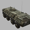 Armored Vehicle BTR80 Armored Transport Vehicle Armored Vehicle Launcher Infantry Vehicle Low Face Number Low Model Simple Model Game Sub-era Film and Television Level 3d model