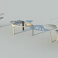 Modern Pergola Designs With Geometric Structures And Color Variations 3d model