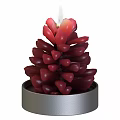 Decorative Ornament Set With Glass Jar Gold Accents Red Purple Pinecones And 2024 Christmas Plate