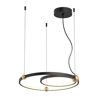 Modern Simple Light Luxury Chandelier 3d model