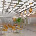 Modern Dessert Shop Interior With Glass Display Cases And Fresh Pastries