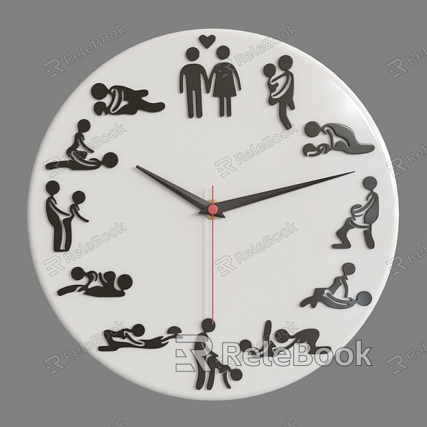 Adult love art modeling wall clock 18 model