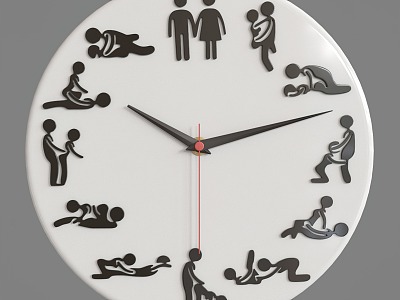 Adult love art modeling wall clock 18 model