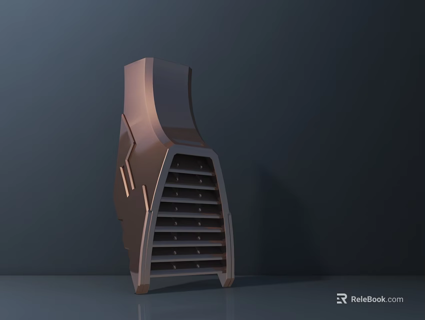 Modern Bronze Ceiling Light with Geometric Grille Structure for Contemporary Interior Spaces 3d model 