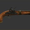 Vintage pistol military firearms 3d model