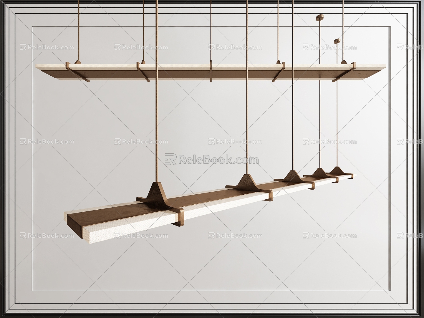 Modern Light Luxury Long Strip Chandelier Metal Chandelier Office Chandelier Bar Table Chandelier Minimalist Chandelier Italian Chandelier 3d model