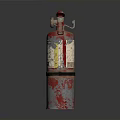 Building Safety Red Fire Extinguisher Device With Instruction Label