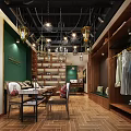 Beauty Hair Salon Interior Design With Green Walls Chandeliers Wooden Shelves And Chairs