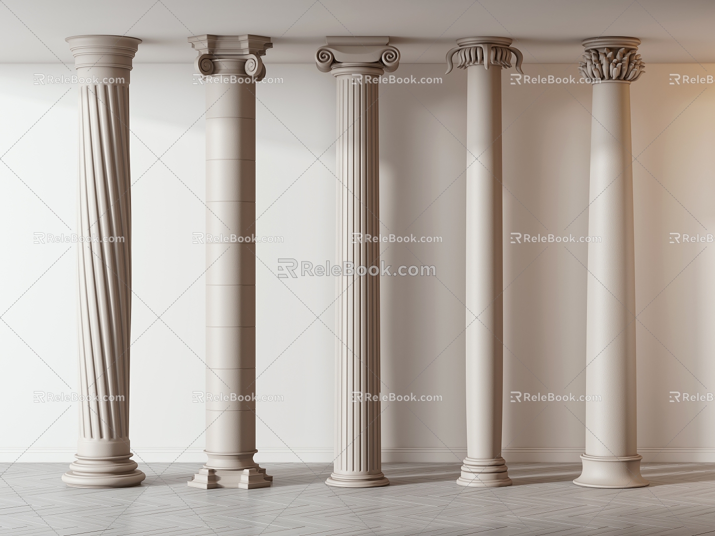 European Roman Column 3d model