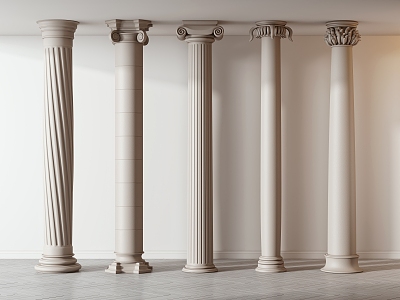 European Roman Column 3d model