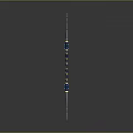 Decorative Spear With Blue Yellow Patterns On Long Shaft And Sharp Blade