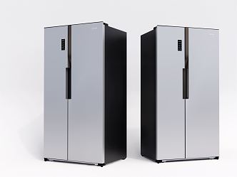 Modern refrigerator double door refrigerator 3d model