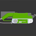 Green And Silver Electronic Appliance With Plug Cable And Modern Components