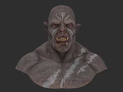 Fantasy Beasthead Goblin Monster Game Character Design 3d model