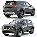 Nissan Gray SUV Exterior Design Featuring Front Rear Views And Alloy Wheels