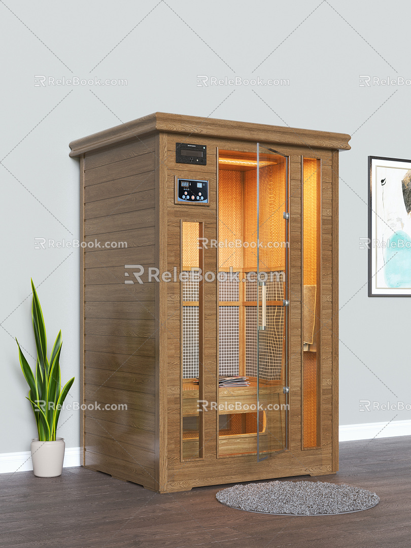 Modern sauna room khan steam room 3d model