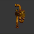 Yellow Metal Hardware Tool with Industrial Piping Structure and Heavy Duty Handle for Professional Use