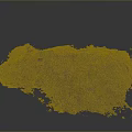 Modern Scene With Black Organic Waste Pile And Colored Debris Fragments