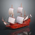 modern sailing ship ancient ship ancient warship large ancient ship ancient warship 3d model