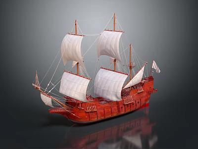 modern sailing ship ancient ship ancient warship large ancient ship ancient warship 3d model