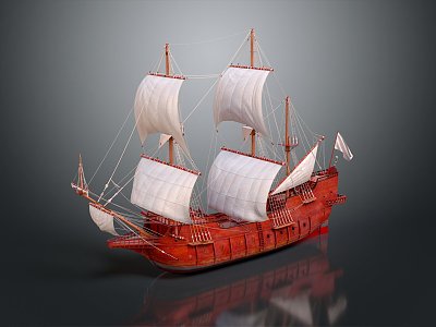 modern sailing ship ancient ship ancient warship large ancient ship ancient warship 3d model