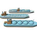 Decorative Ship Model Ornament Set With Various Vessel Designs For Home Decor