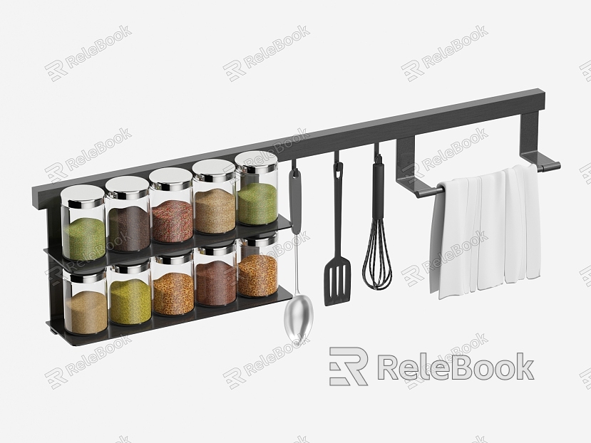 Modern Kitchen Supplies Condiment model