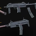 mp7 submachine gun automatic submachine gun 3d model
