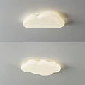 Cloud Shaped Ceiling Light with Soft White Glow for Modern Living Spaces 3d model