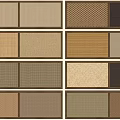 Wall Paneling Display With Various Colors And Textures