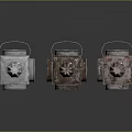 Three Vintage Metal Lanterns With Classic Design And Reflective Bases