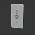 White Modern Electrical Wall Switch With Two Screws And Simple Design For Home Use 3d model
