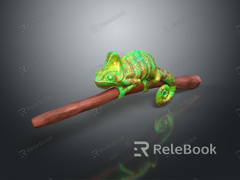 Lizard Anime Lizard Chameleon Cartoon Lizard Reptile Cold Blooded Animal Reptile Reptile Class model