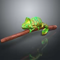 Lizard Anime Lizard Chameleon Cartoon Lizard Reptile Cold Blooded Animal Reptile Class 3d model