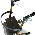 Sturdy Industrial Rollator Walker with Metal Frame Foldable Design Seat and Four Wheels