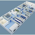 Laboratory 3D Layout Design With Functional Areas And Equipment Placement 3d model