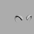 Game Movie Character With Curved Horns Displayed On Grey Background