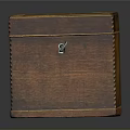 Vintage Wooden Storage Box With Star Pattern And Metal Lock For Home Organizing