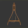 Sturdy Wooden Outdoor Swing With Arch Frame Chain Suspension And Bench Seat