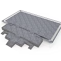 Architectural Gray Layered Roofing Panel Building Material with Transparent Edge Frame 3d model