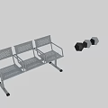 Sturdy Metal Outdoor Chairs With Perforated Backrest Armrests And Connected Design