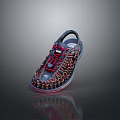 Comfortable Daily Necessity Sandals With Red Black Woven Straps And Reflective Soles